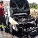 Auto in fiamme ospedale5
