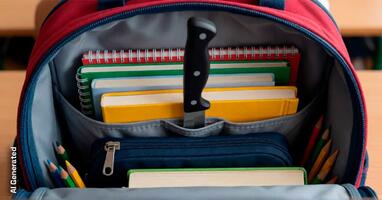 bimbo con coltello a scuola trepuzzi