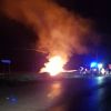 Auto in fiamme sp Putignano Gioia2