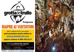 Grotta del Trullo Putignano Rriapertura visite low