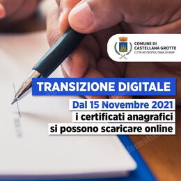 Castellana G. Certificati anagrafici online