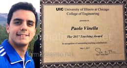 Paolo Vinella Riconoscimento University of Illinois di Chicago